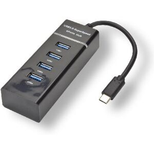 Mcl samar MCL USB3C-H114 hub & concentrateur USB 3.2 Gen 1 (3.1 Gen 1) Type-C 5000 Mbit/s Noir