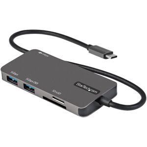 StarTech.com Adaptateur Multiport USB-C - USB Type C vers HDMI 4K, Alimentation 100W Passthrough, SD/MicroSD, Hub USB 3 Ports USB 3.0 - Mini Dock U...