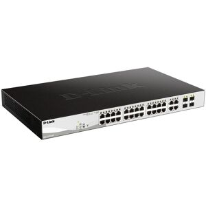 D-Link DGS-1210-24P Géré L2 Gigabit Ethernet (10/100/1000) Connexion Ethernet, supportant l'alimentation via ce port (PoE) Noir