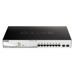 D-Link DGS-1210-10MP Géré L2 Gigabit Ethernet (10/100/1000) Connexion Ethernet, supportant l'alimentation via ce port (PoE) Noir, Gris Blanc/noyer