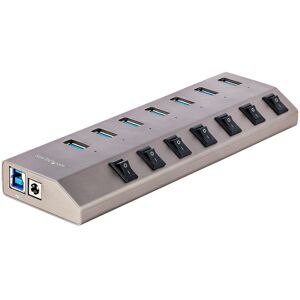 StarTech.com Hub USB-C avec Auto-Alimenté à 7 Ports - Hub USB Type C vers USB-A pour PC de Bureau/Portable - Hub USB 3.0 5Gbps avec Alimentation 7 ... Bleu