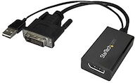 StarTech.com Adaptateur DVI vers DisplayPort avec alimentation USB - Convertisseur vidéo DVI vers DP - 1920 x 1200 - carte d'écran - DVI-D pour DisplayPort StarTech.com Adaptateur DVI vers DisplayPort avec alimentation USB - Convertisseur vidéo DVI vers DP - 1920 x 1200 - carte d'écran - DVI-D pour DisplayPort