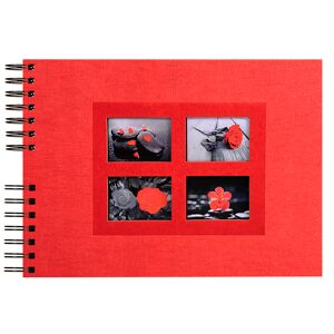 Exacompta Album photos à spirales 50 pages noires Passion - 32x22 cm - Rouge