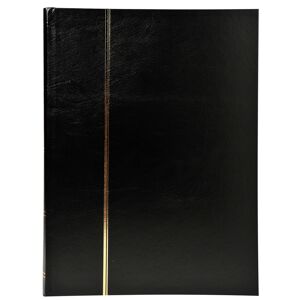 Exacompta Album de timbres simili-cuir 16 pages noires - 22,5x30,5 cm - Noir Couleurs assorties