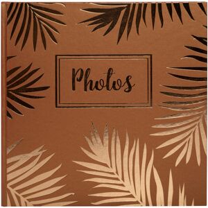 Exacompta Album photos livre 30 pages noires - Format 25x25cm - PALMA - Or - Lot de 2 Rouge