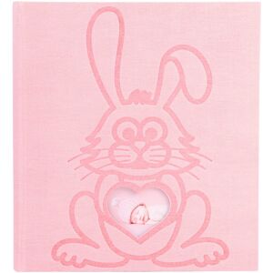 Exacompta Album photo livre 60 pages blanches lapin Teddy - Rose Violet