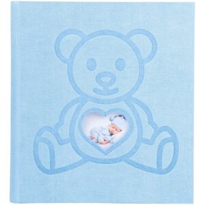 Exacompta Album photo livre 60 pages blanches ours Teddy - Bleu