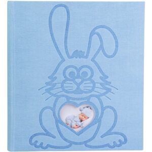 Exacompta Album photo livre 60 pages blanches lapin Teddy - Bleu Framboise