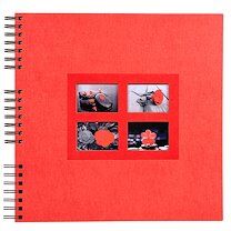 Exacompta Album photos à spirales PASSION. Capacité 360 photos, pages Noires. 32x32 cm, coloris Rouge Exacompta Album photos à spirales PASSION. Capacité 360 photos, pages Noires. 32x32 cm, coloris Rouge