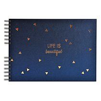 Exacompta Album photos à spirales 50 pages noires - Format 32x22cm - LIFE rouge - Bleu Exacompta Album photos à spirales 50 pages noires - Format 32x22cm - LIFE rouge - Bleu