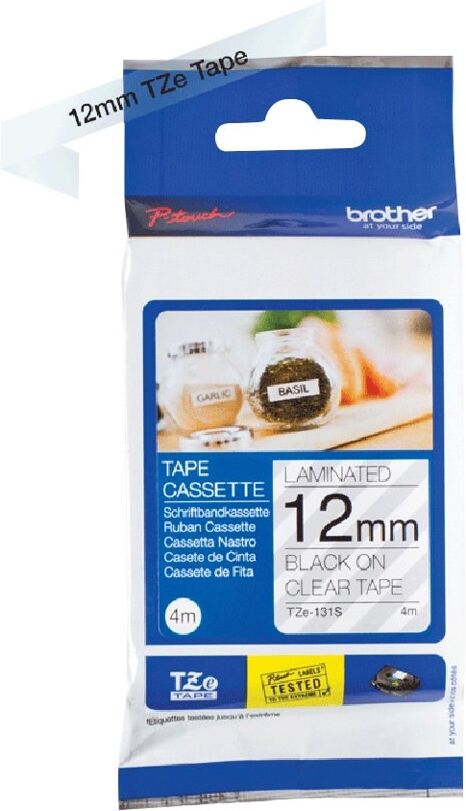 Brother cassette à ruban TZe-Tape TZe-131, largeur: 12 mm - Lot de 2 Blanc