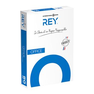 Rey Pack 40 + 10 ramettes papier A4 blanc 80 g Rey Office offertes. Noir