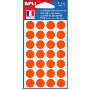 Agipa Pastilles adhésives Ø 15 mm Agipa 11184 orange - Pochette de 168