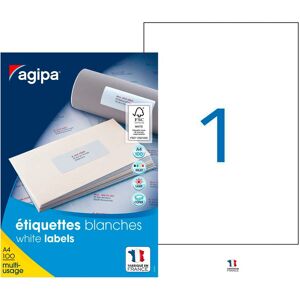 Agipa Etiquettes adresses 210 x 297 mm Agipa 119004 - Boîte de 100