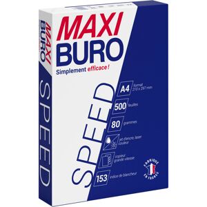 Maxiburo Ramette papier Speed A4 80 g - 500 feuilles - Blanc - Maxiburo