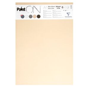 Clairefontaine Paint'ON n°6 paquet 12F A1 250g assorti 6x2F - Assortiment