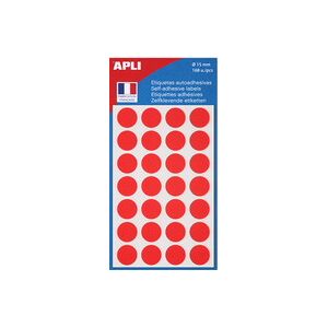 Apli Pastille de signalisation, diamètre: 15 mm, blanc - Lot de 24