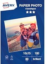 Avery Papier photo Avery 10 x 15 cm 180 g - 80 feuilles Avery Papier photo Avery 10 x 15 cm 180 g - 80 feuilles