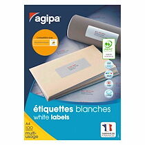 Agipa Etiquettes adresses 70 x 37 mm Agipa 119015 - Boîte de 2400