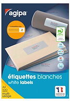 Agipa Etiquettes adresses 70 x 37 mm Agipa 119015 - Boîte de 2400 Agipa Etiquettes adresses 70 x 37 mm Agipa 119015 - Boîte de 2400
