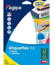 Agipa Etiquette universelle, diamètre: 24 mm, rond, blanc - Lot de 9 Agipa Etiquette universelle, diamètre: 24 mm, rond, blanc - Lot de 9