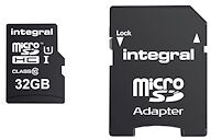Integral Carte mémoire Intégral SDHC avec adaptateur 32 Go - classe 10 Integral Carte mémoire Intégral SDHC avec adaptateur 32 Go - classe 10