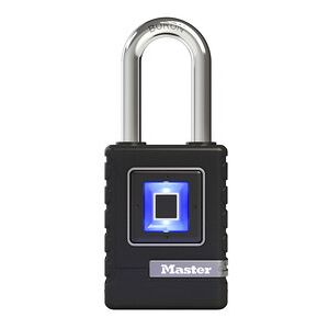 Master lock Cadenas biométrique en métal de largeur 56 mm. Possible 10 empreintes