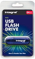 Integral Clé USB Integral Evo 64 Go - bleue Integral Clé USB Integral Evo 64 Go - bleue