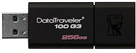 Kingston DataTraveler 100 G3 - clé USB - 256 Go