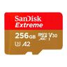 Carte mémoire micro SDXC 256 Go Sandisk Extreme avec adaptateur Rose