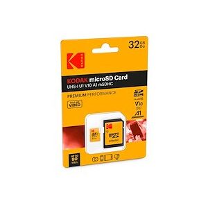 Kodak Carte mémoire micro SD 32 Go avec adaptateur