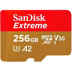 Carte mémoire micro SDXC 256 Go Sandisk Extreme avec adaptateur