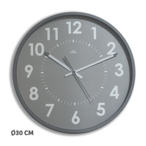 Orium Horloge murale à quartz diamètre 30 cm - grise Blanc