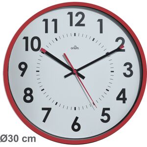 Orium Horloge murale à quartz diamètre 30 cm - rouge Kiwi