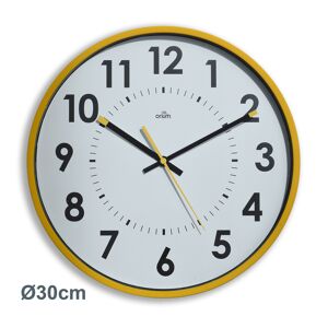 Orium Horloge murale à quartz diamètre 30 cm - jaune - Publicité