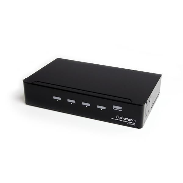 StarTech.com Répartiteur vidéo et amplificateur de signal HDMI haute vitesse à 4 ports avec audio Hêtre