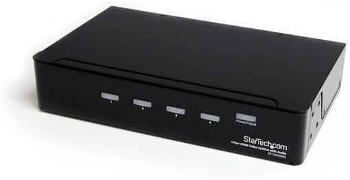 StarTech.com Répartiteur vidéo et amplificateur de signal HDMI haute vitesse à 4 ports avec audio Hêtre