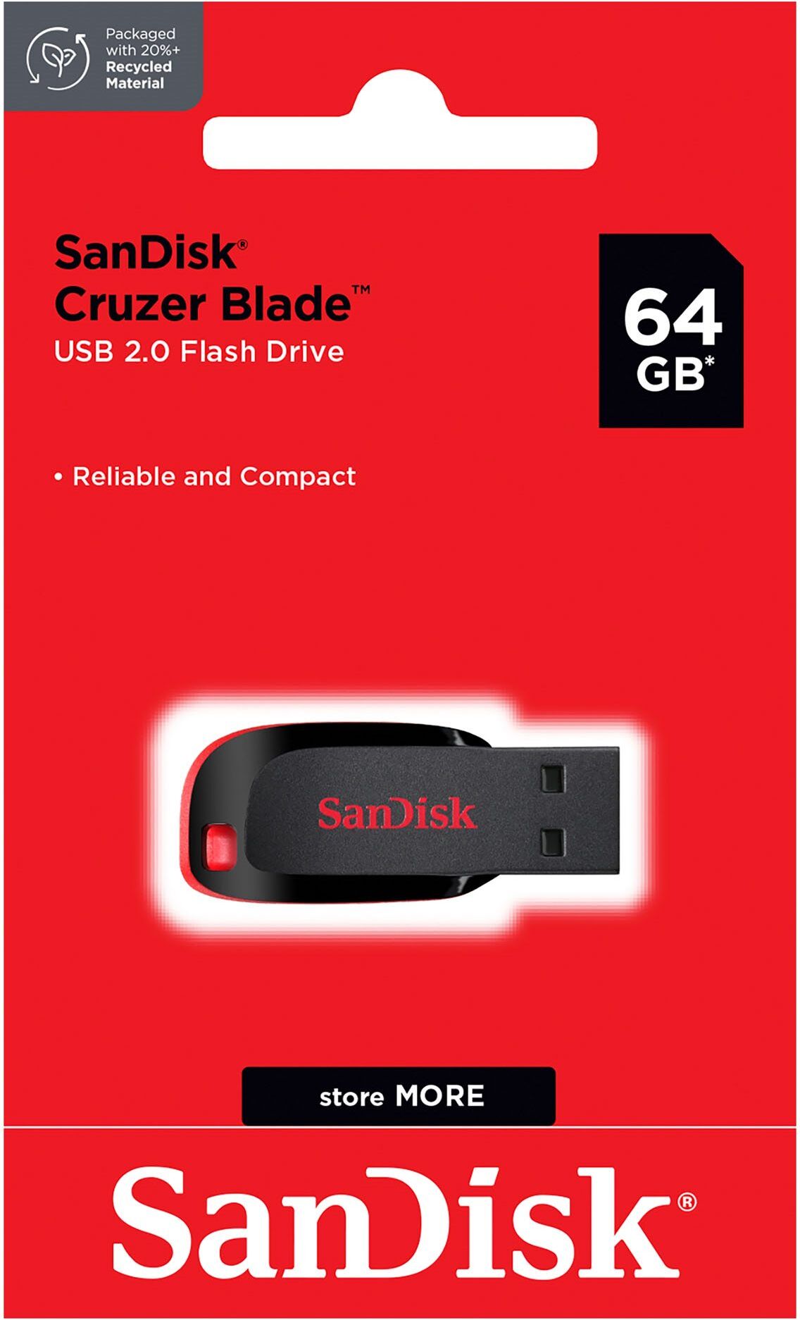 SanDisk Clé USB 2.0 Cruzer Blade 64 Go Aluminium