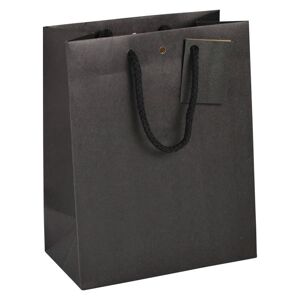 Sac kraft noir poignées cordelières qualité 175 g/m² - 10 sacs