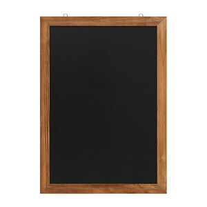 Ardoise avec cadre en bois, 500 x 1.000 mm, naturel Noir