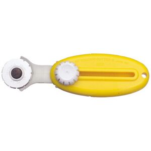 Nt cutter Cutter rotatif SK-2P, boîtier plastique, jaune - Lot de 2