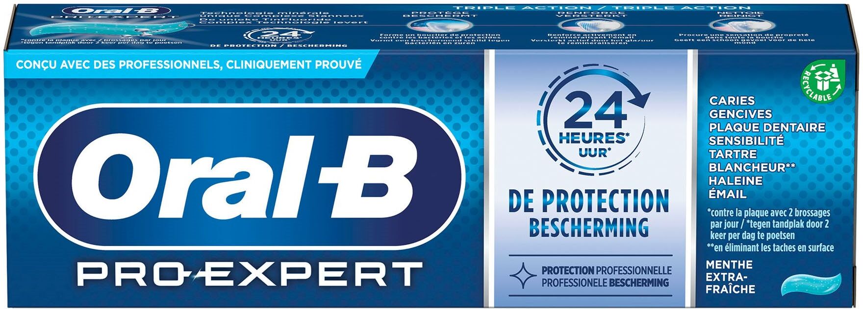 Oral b Dentifrice Oral-B Pro-Expert menthe extra fraîche - 75 ml Magenta