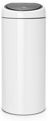 BRABANTIA Poubelle Touch Touch Bin New, 30L - White Noir