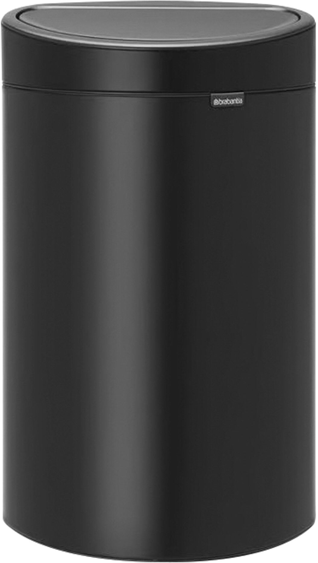 BRABANTIA Poubelle Touch Touch Bin New, 40L - Matt Black Noir