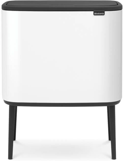 BRABANTIA Poubelle Touch Bo Touch Bin blanc 11+23L 315347 spécial recyclage