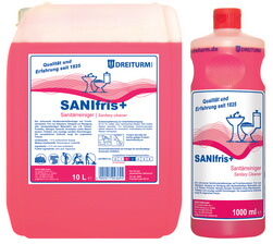 Nettoyant sanitaire SANIFRIS+, 1 litre - Lot de 3 Jaune