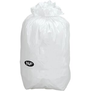 Sac poubelle blanc 110 litres NF - Colis de 200 Blanc