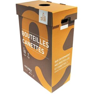 Recygo Boîte de collecte pour le tri et le recyclage des bouteilles en plastique et canettes - Lot de 3