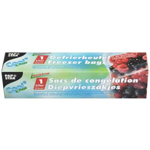 Papstar Sac de congélation QuickSnap 1 L - Boîte de 20 sacs