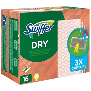 Swiffer Lingette sèche dépoussiérante bois et parquet Swiffer Dry - Paquet de 16